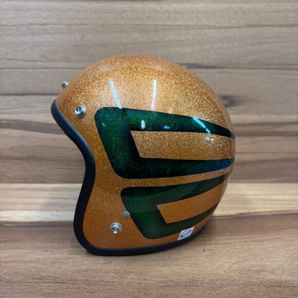 Custom paint open face metal flake helmet size M - Picture 1 of 10
